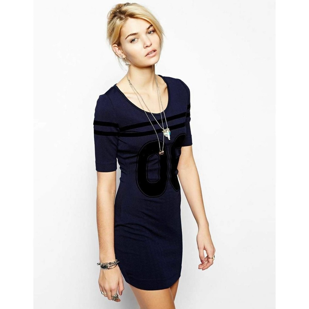 One Teaspoon Kingsman Knit Dress Varsity Bodycon